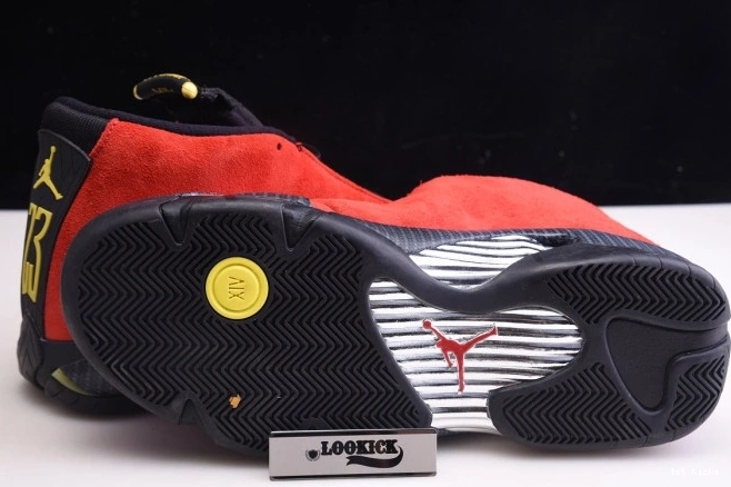 1st Kicks Air 654459-670 Retro Jordan 14 Red Challenge 0706